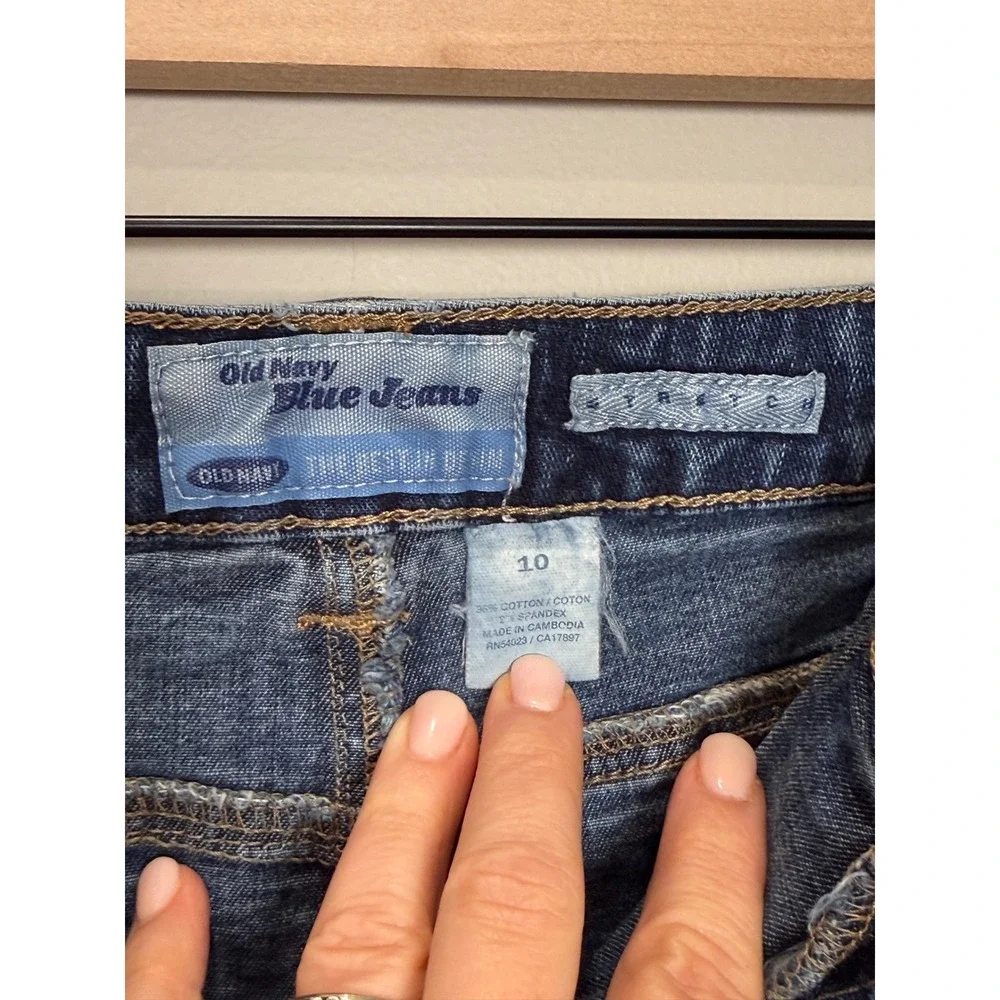 VTG Old Navy 10 Denim Jean Cargo Mini Skirt Front Pocket Low‎ Rise Y2K 2000s